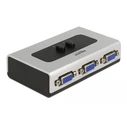 KVM Switch Delock VGA 87758, 2 ports, bidirectional, Full HD, ασημί