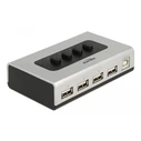 HDMI Switch Delock USB Type B σε 4x USB 87762, bidirectional, ασημί