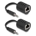 Αντάπτορας Ήχου Delock audio extender 87858 3.5mm σε 3.5mm, μέσω RJ45, έως 50m