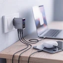 Tech-Protect PowerVision NC100W-GaN USB-A, 2xUSB-C Network Charger PD 100W / QC3.0 Dark Grey