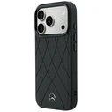 Mercedes Leather Crossed Lines MagSafe Apple iPhone 18 Pro / 17 Pro black