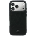 Mercedes Leather Crossed Lines MagSafe Apple iPhone 18 Pro / 17 Pro black