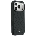 Mercedes Leather Crossed Lines MagSafe Apple iPhone 18 Pro / 17 Pro black