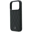 Mercedes Leather Crossed Lines MagSafe Apple iPhone 18 Pro / 17 Pro black