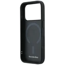 Mercedes Leather Crossed Lines MagSafe Apple iPhone 18 Pro / 17 Pro black