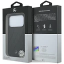 Mercedes Leather Crossed Lines MagSafe Apple iPhone 18 Pro / 17 Pro black