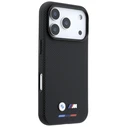 BMW M Quadrille Kevlar Tricolor & Metal Logo MagSafe Apple iPhone 18 Pro Max / 17 Pro Max black