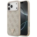 Guess Leather 4G Triangle Strass MagSafe Apple iPhone 18 Pro Max / 17 Pro Max pink