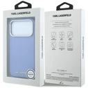 Karl Lagerfeld Grained Elongated Logo MagSafe Apple iPhone 18 Pro / 17 Pro blue