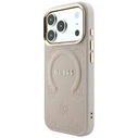 Guess Saffiano Peony & Ring MagSafe Apple iPhone 18 Pro / 17 Pro pink