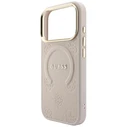 Guess Saffiano Peony & Ring MagSafe Apple iPhone 18 Pro / 17 Pro pink