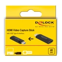 Αντάπτορας HDMI Delock video capture 88307, USB σύνδεση, 4K/30Hz, μαύρο