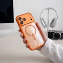 Tech-Protect MagPeak MagSafe CC Apple iPhone 17 Pro Max / 18 Pro Max Cosmic Orange/clear