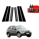 GrizzGlass BodyShield Black Car Pillar Protective Film BMW X5 E70 SUV 5D (2006-2013) [8in1]