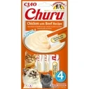 Snack for Cats Inaba Churu 4 x 14 g Κοτόπουλο Βόειο κρέας