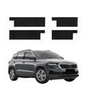 GrizzGlass HeavyDuty Black Door Sill Protective Film Skoda Karoq Facelift (2022-2026) [4in1]