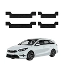 GrizzGlass HeavyDuty Black Door Sill Protective Film Kia Ceed SW Kombi (2021-2025) [4in1]