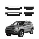 GrizzGlass HeavyDuty Black Door Sill Protective Film Jeep Compass (2020-2024) [4in1]