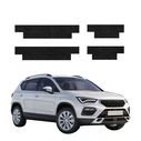 GrizzGlass HeavyDuty Black Door Sill Protective Film Seat Ateca (2020-2026) [4in1]