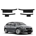 GrizzGlass HeavyDuty Black Door Sill Protective Film Skoda Scala (2023-2026) [4in1]