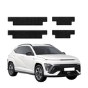 GrizzGlass HeavyDuty Black Door Sill Protective Film Hyundai Kona N-Line (2023-2026) [4in1]