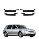 GrizzGlass HeavyDuty Black Door Sill Protective Film Volkswagen Golf 4 Hatchback 5D (1997-2003) [4in1]