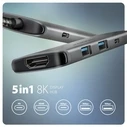 Docking Station Axagon Hmc-5h8k 2xusb-A Hdmi8k 1x Usb-C Pd100w Usb-C