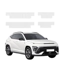 GrizzGlass HeavyDuty Clear Door Sill Protective Film Hyundai Kona N-Line (2023-2026) [4in1]