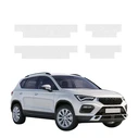GrizzGlass HeavyDuty Clear Door Sill Protective Film Seat Ateca (2020-2026) [4in1]