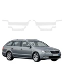 GrizzGlass HeavyDuty Clear Door Sill Protective Film Skoda Superb 2 Kombi (2009-2013) [4in1]