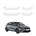 GrizzGlass HeavyDuty Clear Door Sill Protective Film Kia Ceed Hatchback (2021-2025) [4in1]