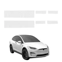 GrizzGlass HeavyDuty Clear Door Sill Protective Film Tesla Model X (2021-2026) [6in1]