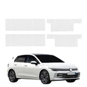 GrizzGlass HeavyDuty Clear Full Door Sill Protective Film Volkswagen Golf 8 Hatchback (2024-2026) [4in1]