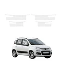 GrizzGlass HeavyDuty White Door Sill Protective Film Fiat Panda 3 Hatchback 5D (2011-2016) [4in1]