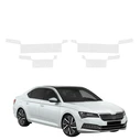 GrizzGlass HeavyDuty Clear Door Sill Protective Film Skoda Superb 3 Liftback (2019-2023) [4in1]