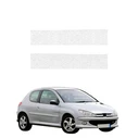 GrizzGlass HeavyDuty White Door Sill Protective Film Peugeot 206 (1998-2009) [2in1]