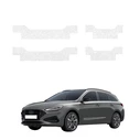 GrizzGlass HeavyDuty White Door Sill Protective Film Hyundai i30 Wagon (2020-2026) [4in1]