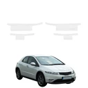 GrizzGlass HeavyDuty White Door Sill Protective Film Honda Civic 8 Hatchback 5D (2009-2011) [4in1]