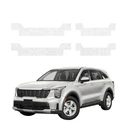 GrizzGlass HeavyDuty White Door Sill Protective Film Kia Sorento (2023-2026) [4in1]