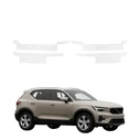 GrizzGlass HeavyDuty White Door Sill Protective Film Volvo XC40 (2022-2026) [4in1]