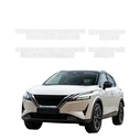 GrizzGlass HeavyDuty White Door Sill Protective Film Nissan Qashqai 3 (2021-2024) [4in1]
