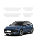 GrizzGlass HeavyDuty White Door Sill Protective Film Hyundai Bayon (2024-2026) [4in1]