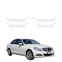 GrizzGlass HeavyDuty White Door Sill Protective Film Mercedes Benz C-Class W204 Sedan Facelifting (2011-2014) [4in1]
