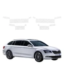GrizzGlass HeavyDuty White Door Sill Protective Film Skoda Superb 3 Combi (2016-2019) [4in1]