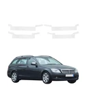 GrizzGlass HeavyDuty White Door Sill Protective Film Mercedes Benz C-Class S204 Kombi (2007-2011) [4in1]