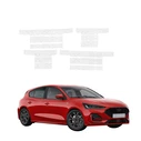 GrizzGlass HeavyDuty White Door Sill Protective Film Ford Focus ST-Line X Hatchback Facelift (2021-2025) [12in1]