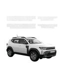 GrizzGlass HeavyDuty White Door Sill Protective Film Dacia Duster (2024-2026) [4in1]