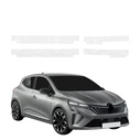GrizzGlass HeavyDuty White Door Sill Protective Film Renault Clio (2023-2024) [4in1]
