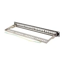 Patch Panel Lanberg empty 24 ports 1U 19 inches ftp for keystone Black