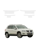 GrizzGlass HeavyDuty White Door Sill Protective Film Volkswagen Tiguan 5D (2007-2011) [4in1]
